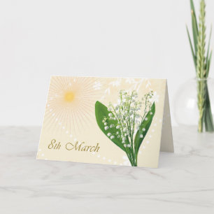 International Women's Day, Lily of the valley flow Card