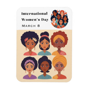 International Women's Day March 8 Flexible Magnet