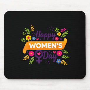 International women's day march 8 rose feminist mouse pad