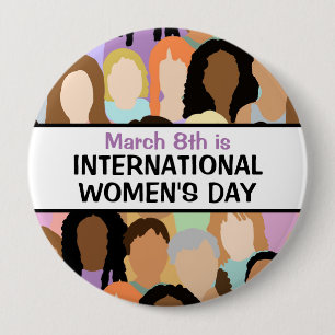 International Women's Day - March 8th   10 Cm Round Badge