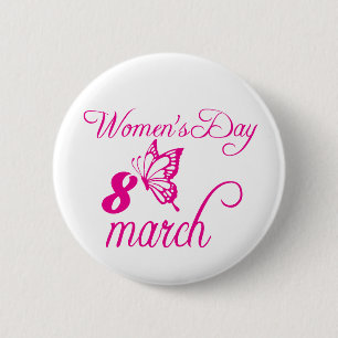International Women's Day, March 8th 6 Cm Round Badge