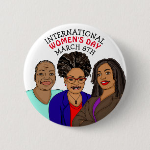 International Women's Day - March 8th 6 Cm Round Badge