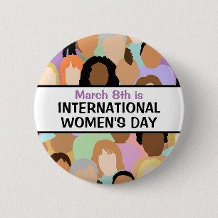 International Women's Day - March 8th 6 Cm Round Badge