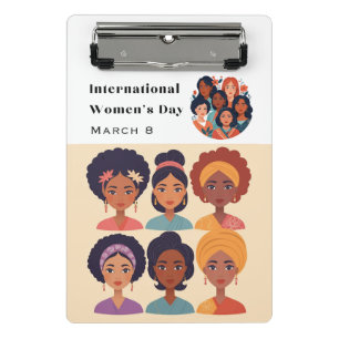 International Women's Day March 8th Celebration Mini Clipboard