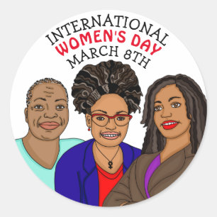 International Women's Day - March 8th  Classic Round Sticker