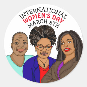 International Women's Day - March 8th   Classic Round Sticker