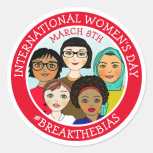 International Women's Day March 8th   Classic Round Sticker