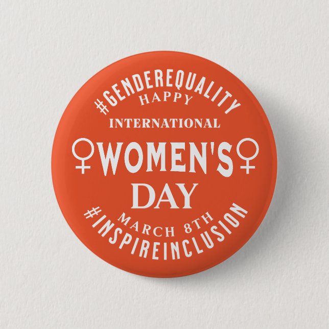 International Women's Day | March 8th Equality 6 Cm Round Badge (Front)