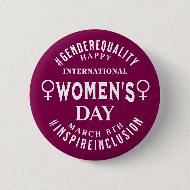 International Women's Day | March 8th Equality 6 Cm Round Badge (Front)