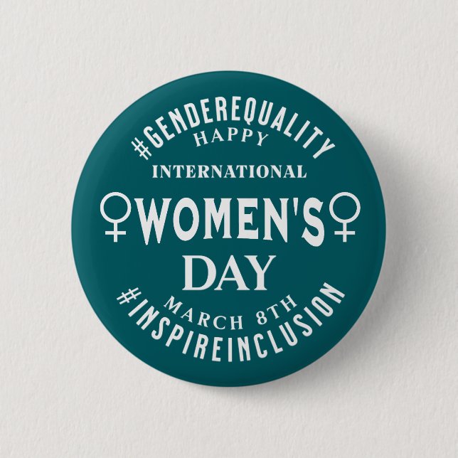 International Women's Day | March 8th Equality 6 Cm Round Badge (Front)
