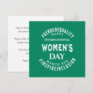 International Women's Day March 8th Equality Card
