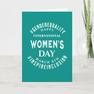 International Women's Day March 8th Equality Card