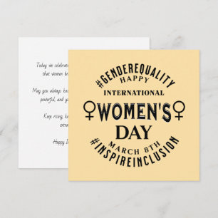 International Women's Day   March 8th Equality Card