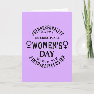International Women's Day   March 8th Equality Card