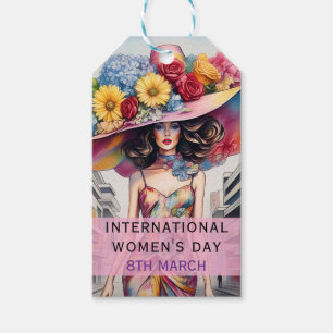 International Women's Day - March 8th Heart Gift Tags