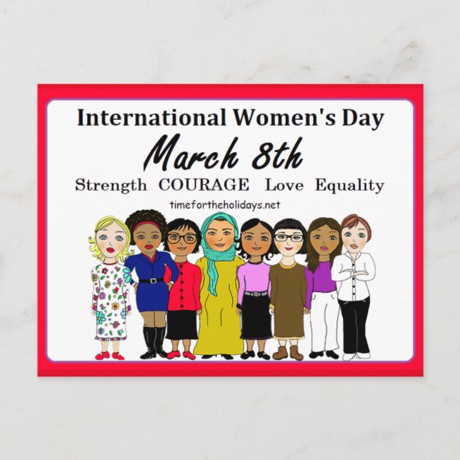 International Women's Day March 8th Postcard (Front)