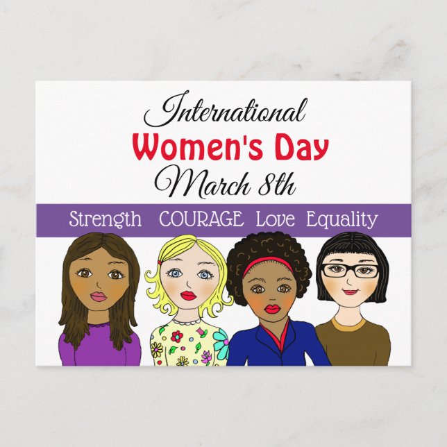 International Women's Day March 8th Postcard (Front)
