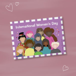 International Women's Day March Pin Button