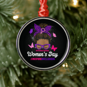 International Women's Day Metal Ornament