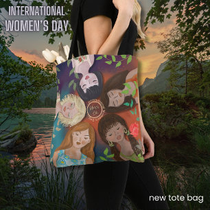 International Women's Day multi-ethnic portrait Tote Bag