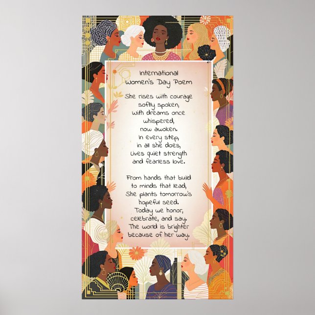International Women's Day Poem Poster (Front)