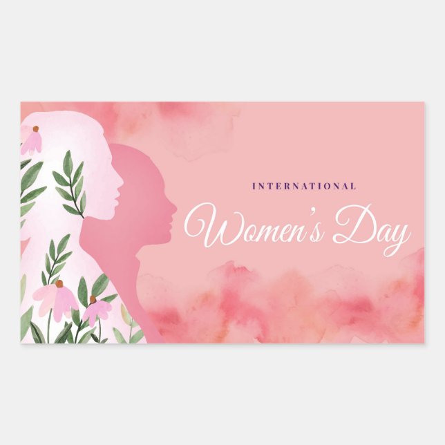 International Women's Day Rectangular Sticker (Front)