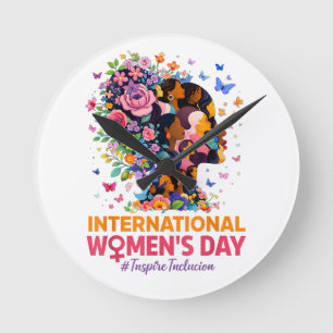 International Women's Day Round Clock