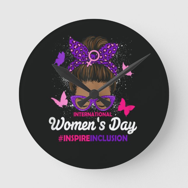 International Women's Day Round Clock (Front)