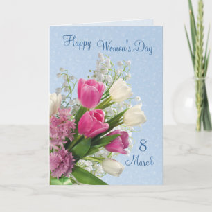 International Women's Day Spring Flowers Card