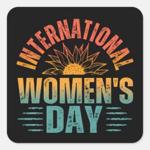 INTERNATIONAL WOMEN'S DAY SQUARE STICKER