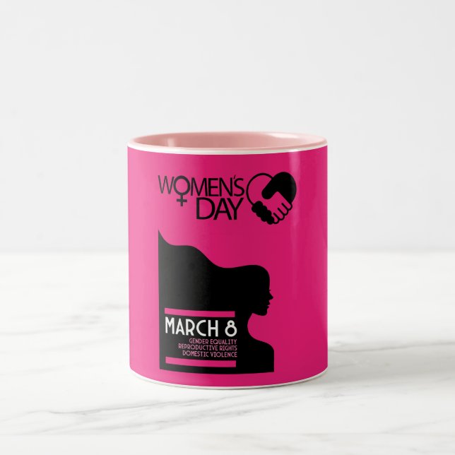 International Women's Day  Two-Tone Coffee Mug (Center)