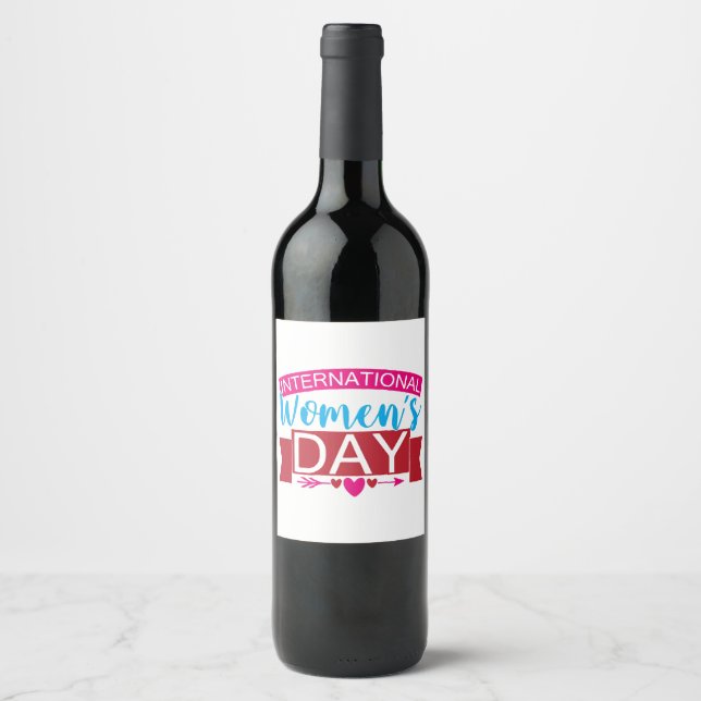 International Womens Day  Wine Label (Front)
