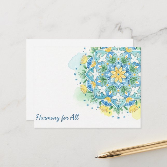 International World Peace Postcard (Front/Back In Situ)