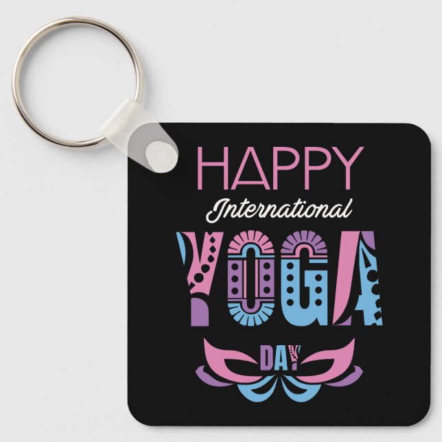 International Yoga Day Key Ring (Front)