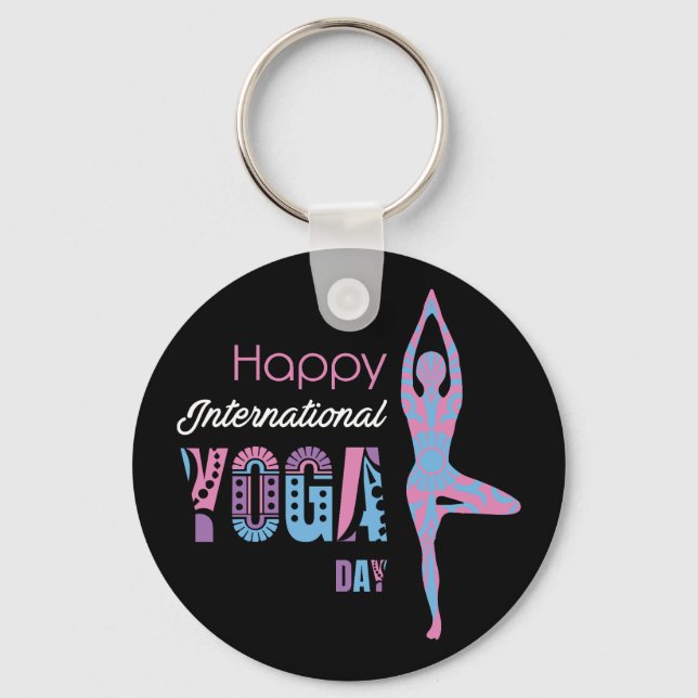 International Yoga Day Key Ring (Front)
