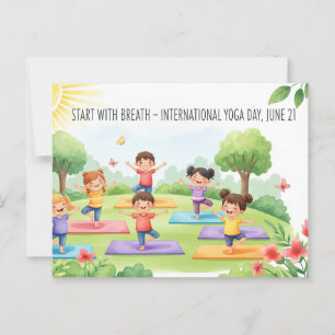 International Yoga Day  Postcard