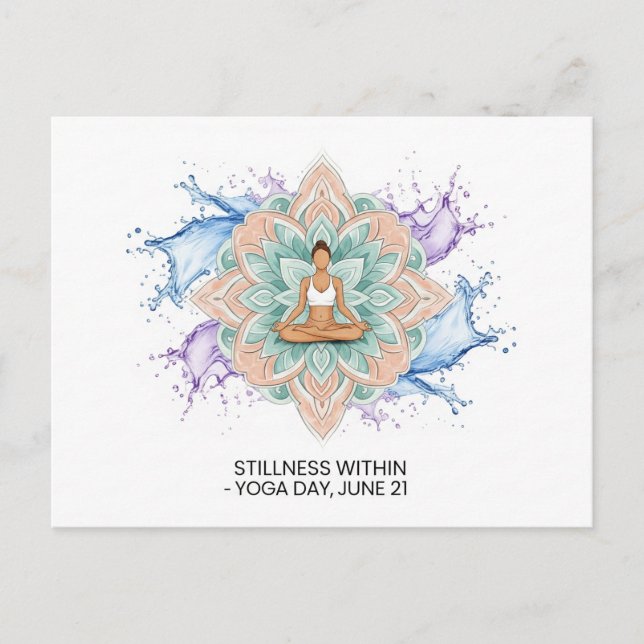 International Yoga Day  Postcard (Front)