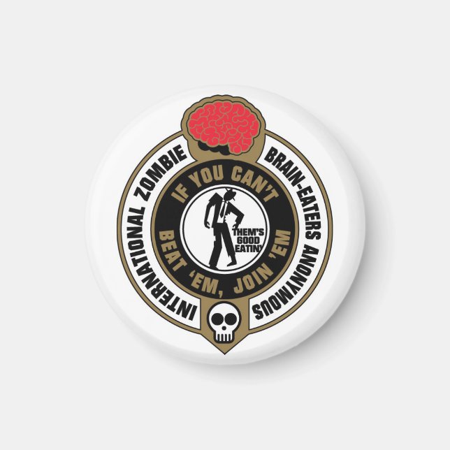 International Zombie Brain-Eaters Anonymous Magnet (Front)