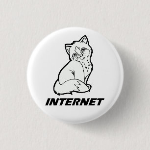 Internet Cat 3 Cm Round Badge
