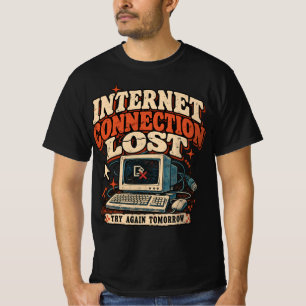 Internet Connection Lost Retro Vintage Computer De T-Shirt