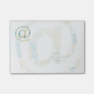 Internet Email Typed Text Symbol   Geek Gifts Post-it Notes