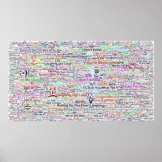 Internet Lingo Art Poster (Front)