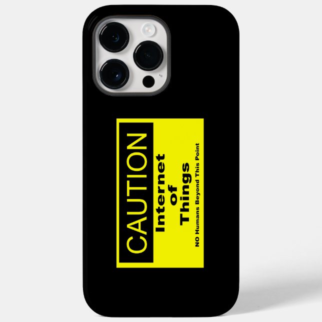 Internet of Things IoT Caution Warning Sign Case-Mate iPhone Case (Back)