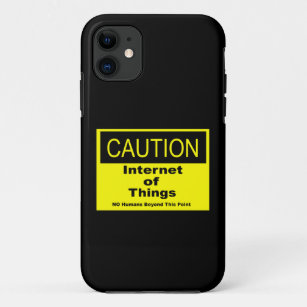Internet of Things IoT Caution Warning Sign Case-Mate iPhone Case