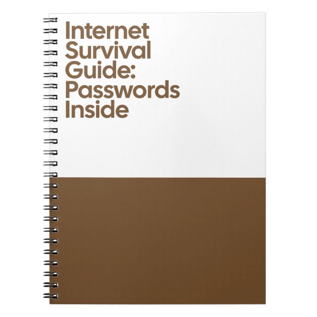 Internet Password Funny Notebook (Front)