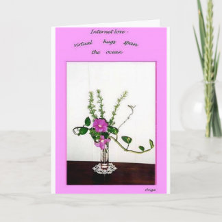 Internet romance thank you card