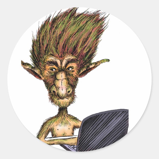 Internet Troll Classic Round Sticker (Front)