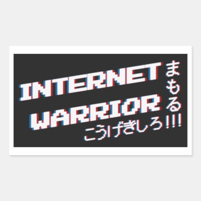 Internet Warrior Rectangular Sticker (Front)
