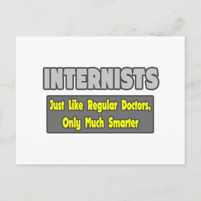 Internists...Smarter Postcard (Front)
