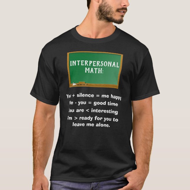 Interpersonal math men's black T-Shirt (Front)